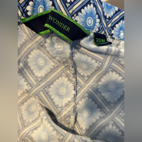 Beautiful Blue C. Wonder pull on pants w/ elastic waist size 20w 2 side pockets - Picture 3 of 5